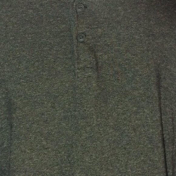 Merona Men Long Sleeve Gray Shirt Size M Button Pullover - Picture 7 of 9